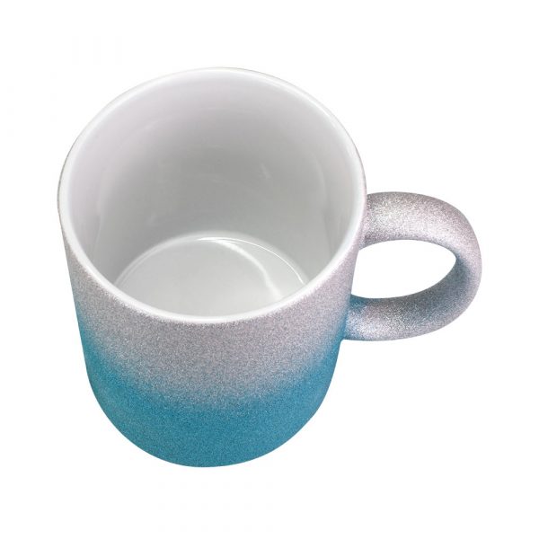 Sublimation Glitzer Tasse Verlauf – Ansicht oben