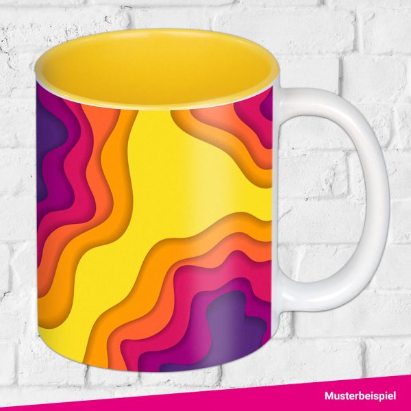 Sublimation Tasse Innenteil bunt – Beispiel