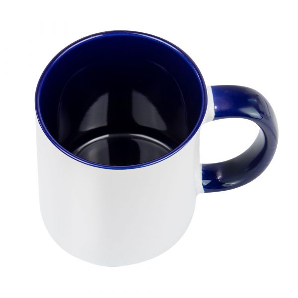 Sublimation Tasse innenteil und Henkel bunt – Blau