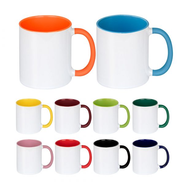 Sublimation Tasse innenteil und Henkel bunt