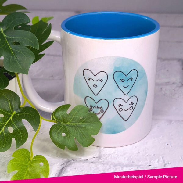 Sublimation Tasse Beispiel – Innen Bunt