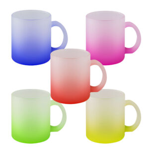 Colourful frosted mugs for sublimation