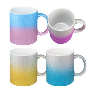 Mugs for sublimation with a glitter gradient